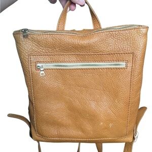 Portland Leather Tan Backpack